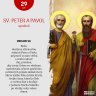 29. jún 2024 - Svätých Petra a Pavla, apoštolov